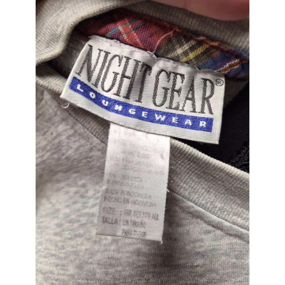 vintage 1990s heather gray long-sleeve sweatshirt nightgown